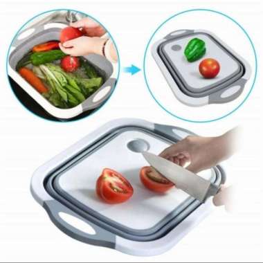 Talenan Multifungsi 3in1 / Talenan Baskom Portable/Talenan Lipat 100 % ORIGINAL Multicolor