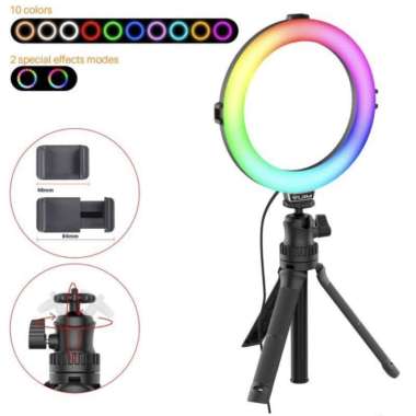 Ulanzi Vijim K9 RGB LED Ring Light Ringlight Ringlite Stand 2424 100 % ORIGINAL Multicolor