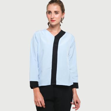 Jfashion Titin Gaya Korea Blouse Wanita L Biru Muda