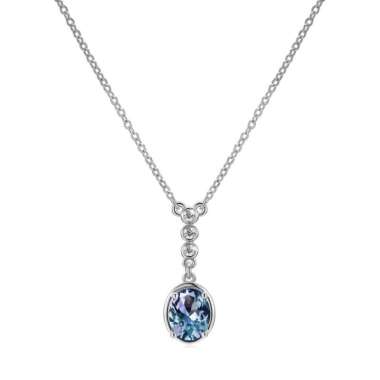 Droplet Oval Pendant - Kalung Alexandrite Gemstone by Her Jewellery
