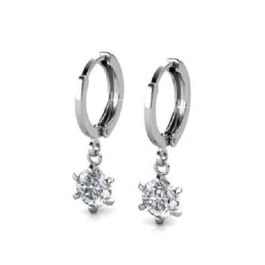 Fiona Clip Earrings - Anting Crystal by Her Jewellery - Rose Gold