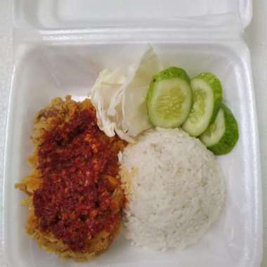 paket nasi ayam geprek pedas
