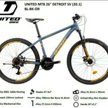Sepeda MTB United Detroit SV 26 inch 20.1