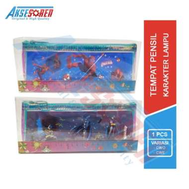 Tempat Pensil Karakter Transparan [No.203] / Kotak Pinsil Anak Lucu Perempuan Dan Laki-laki / Case P