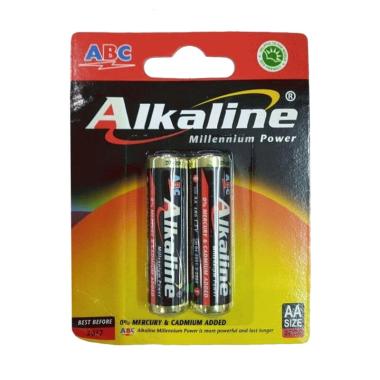 ABC Alkaline AA Baterai [2 pcs] hitam