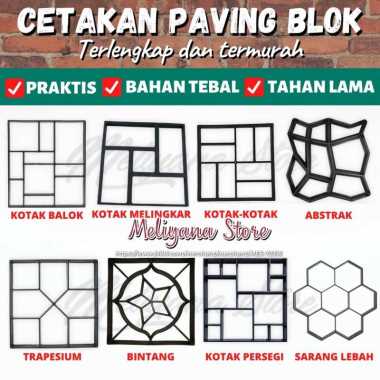 Cetakan Paving Block DIY Paving Blok Mudah Praktis Cetakan Jalan Teras Kotak Persegi