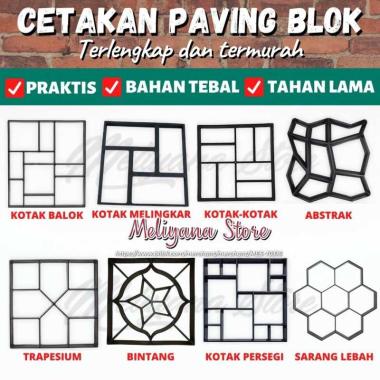 Cetakan Paving Block DIY Paving Blok Mudah Praktis Cetakan Jalan Teras Abstrak Besar
