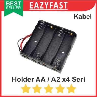 Holder Baterai 4x AA A2 x4 4 Seri Kotak Tempat Rumah Dudukan