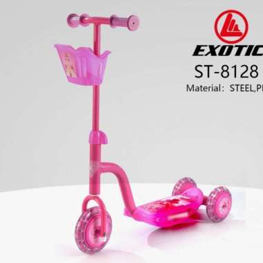 Exotic Scooter Music ST 8128 Skuter Otoped Anak PINK