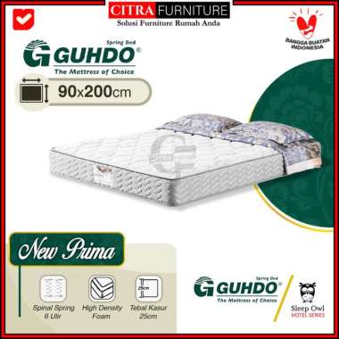 Guhdo Springbed New Prima 90x200x25 - Hanya matras | Gudho Spring bed Putih