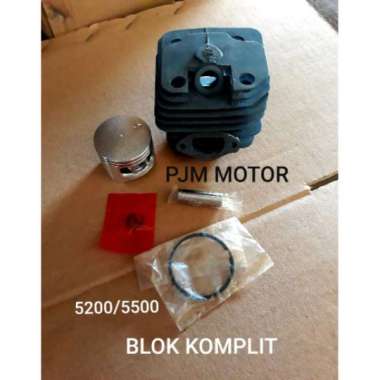 Cylinder Block Blok Komplit Mesin chainsaw Sinso Mini 5200 5500  Boring 52 55 cc