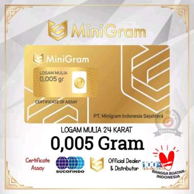 MiniGram 0.005 Gram Logam Mulia Emas Mini 24k