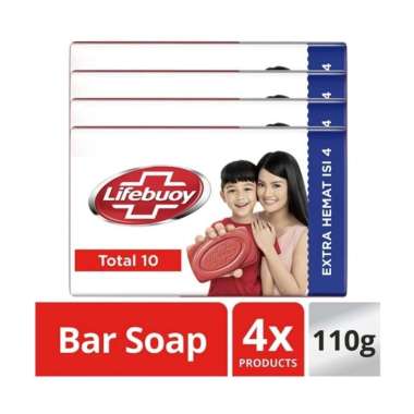 Promo Harga Lifebuoy Bar Soap Lemon Fresh per 4 pcs 110 gr - Blibli