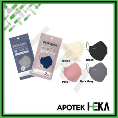 Masker Pokana Kids Duckbill Color Series isi 2 - KF 94 Masker Anak Pink