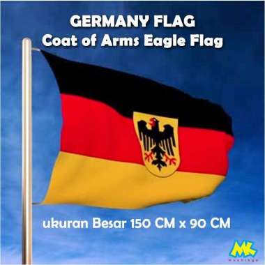Bendera Nasional Negara Jerman lambang elang ukuran besar