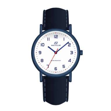 Navy Club Jam Tangan Unisex Aviator - Leather Strap Blue