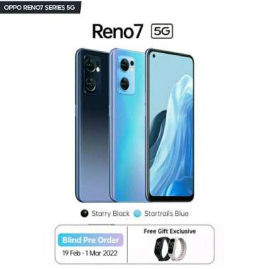 Oppo Reno 7 5G Ram 8GB + 5GB Extended/256GB [Dimensity 1200 Max 5G, 6.4" AMOLED, 4500mAh, 65W SUPERV