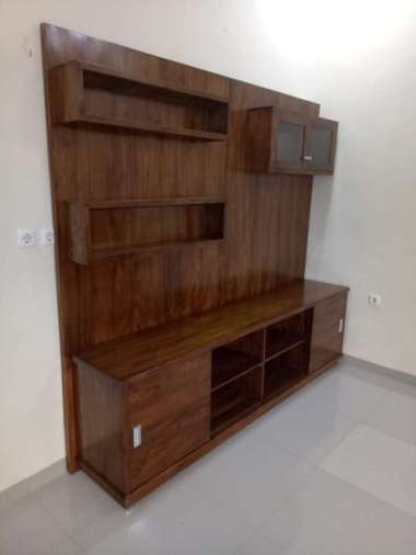Bufet & Waldrop Jati/Bufet TV Kayu Jati/Meja TV Jati- 2 in 1
