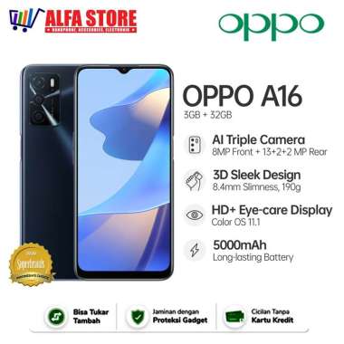 OPPO A16 RAM 3/32GB GARANSI RESMI