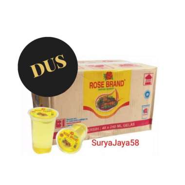 Minyak Gelas Rosebrand (220ML/48PCS) | Rosecup 220ml (1dus isi 48pcs) |Minyak goreng gelas rosebrand