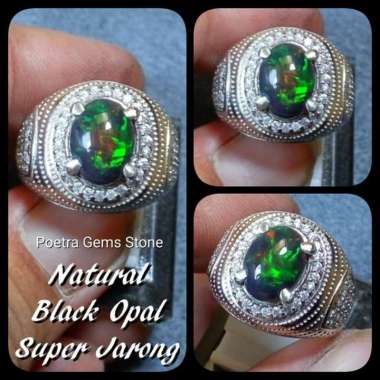 CINCIN KALIMAYA BLACK OPAL WELLO SUPER JARONG RING 8
