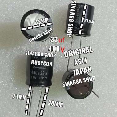 (1 bks 100pcs)CAPASITOR ELCO ECO 33uf400v 33uf 400v 33uf/400v 33/400v