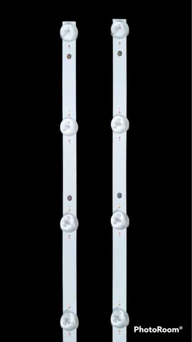 Lampu LED Backlight 8 mata 3 volt Cembung - 62cm Spasi 8.5cm Universal dan Cocok utk Philips 32inch 