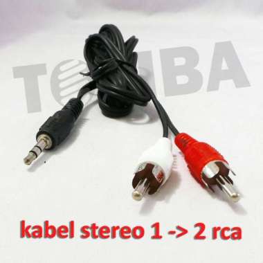 kabel audio rca 2-1 jack stereo hp