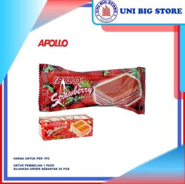 Apollo Layer Cake Chocolate Pandan Blueberry Strawberry 18 Gr Pc Strawberry