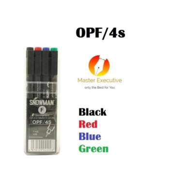 SET 4 WARNA PEN SPIDOL SNOWMAN OHP PERMANENT OPM