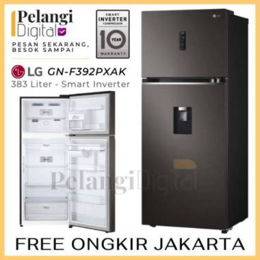 LG F392PXAK Kulkas Dua 2 Pintu Smart Inverter Dispenser Air Ice Maker