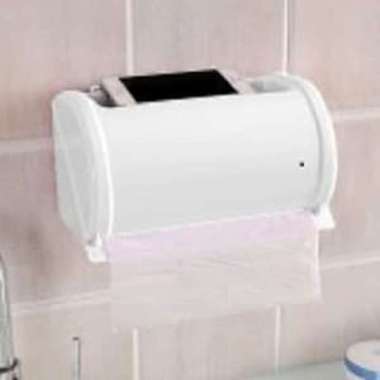 tempat tissu gulung + rak barang / tempat tisu toilet + hp holder