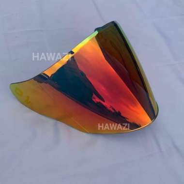 HELM KYT GALAXY FLAT R PUTIH | PAKET GANTENG VISOR VENOM XXL Visor red gold