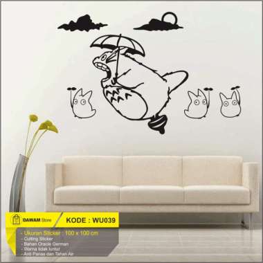 Cutting Sticker Dinding Wall Sticker Dekorasi rumah Totoro Rain