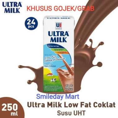 Ultra Milk Lowfat 250ml Coklat | Susu Ultra Lowfat 250 ml 1Dus 24Pcs