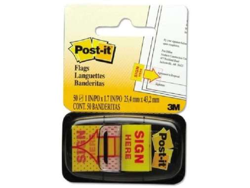 Post It Sign Here 3M