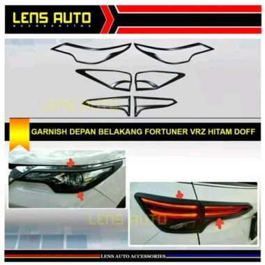 GARNISH LAMPU DEPAN BELAKANG FORTUNER BARU HITAM