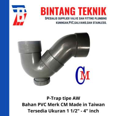 P-Trap 2" inch PVC AW Merk CM Taiwan PVC
