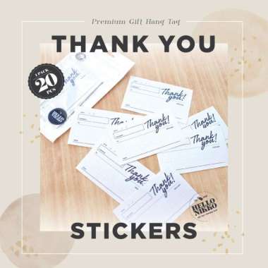 Thank you Sticker label pengiriman paket kado parcel kartu card gift