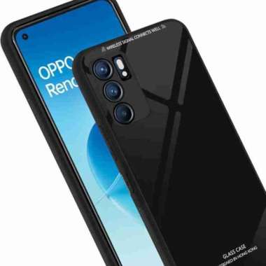 OPPO RENO 6 4G 5G GLASS CASE HARDCASE ANTISHOCK MIRROR BACK SHOCKPROOF RENO 6 4G