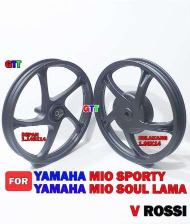 Velg Racing Rossi Mio Sporty Dan Mio Soul Lama Ring 14 - Hitam