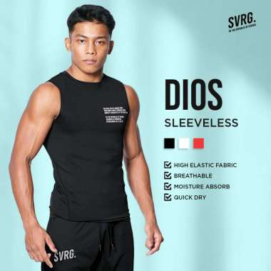 Svarga Dios Sleeveless - Base layer Men - Pakaian Olahraga Pria S Hitam