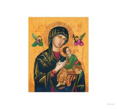 Pajangan Dinding Spanram Kanvas Maria Bunda Penolong Abadi Multicolor