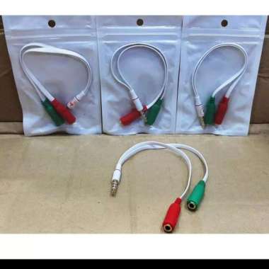 Kabel Audio Jack Cabang Spiliter 3.5mm Mic