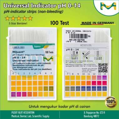 MERCK ORIGINAL Universal indicator pH 0-14 Kertas Lakmus pH paper 100