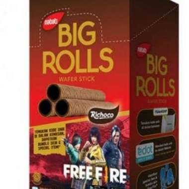 Nabati Big Rolls Wafer Stick Coklat 20x18 gram
