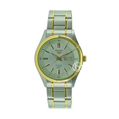 SEIKO 5 SNKN.92-K1 Analog Automatic 21 Jewels Original Jam Tangan Pria Silver Gold