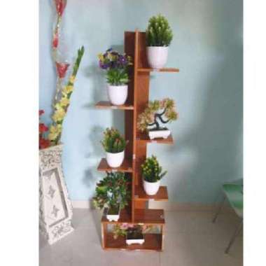 Rak Bunga Berdiri Minimalis Bahan Kayu