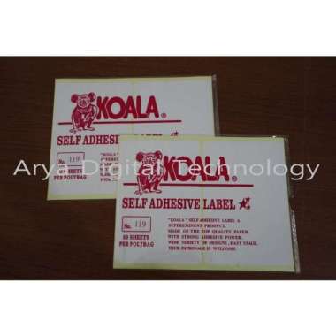 Kertas Sticker Label Koala No 119 Kertas Stiker Tempel Murah Bagus