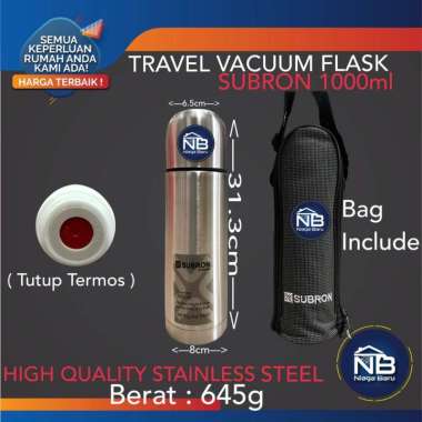SUBRON Vacuum Flask Termos Air Panas 1000ML Stainless